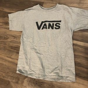 Light grey and black vans tee